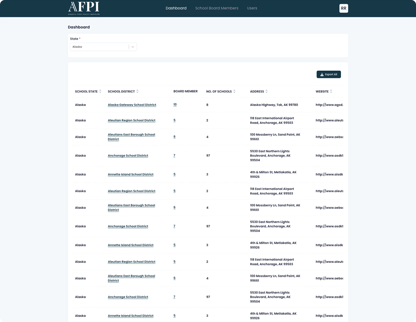 AFPI product page