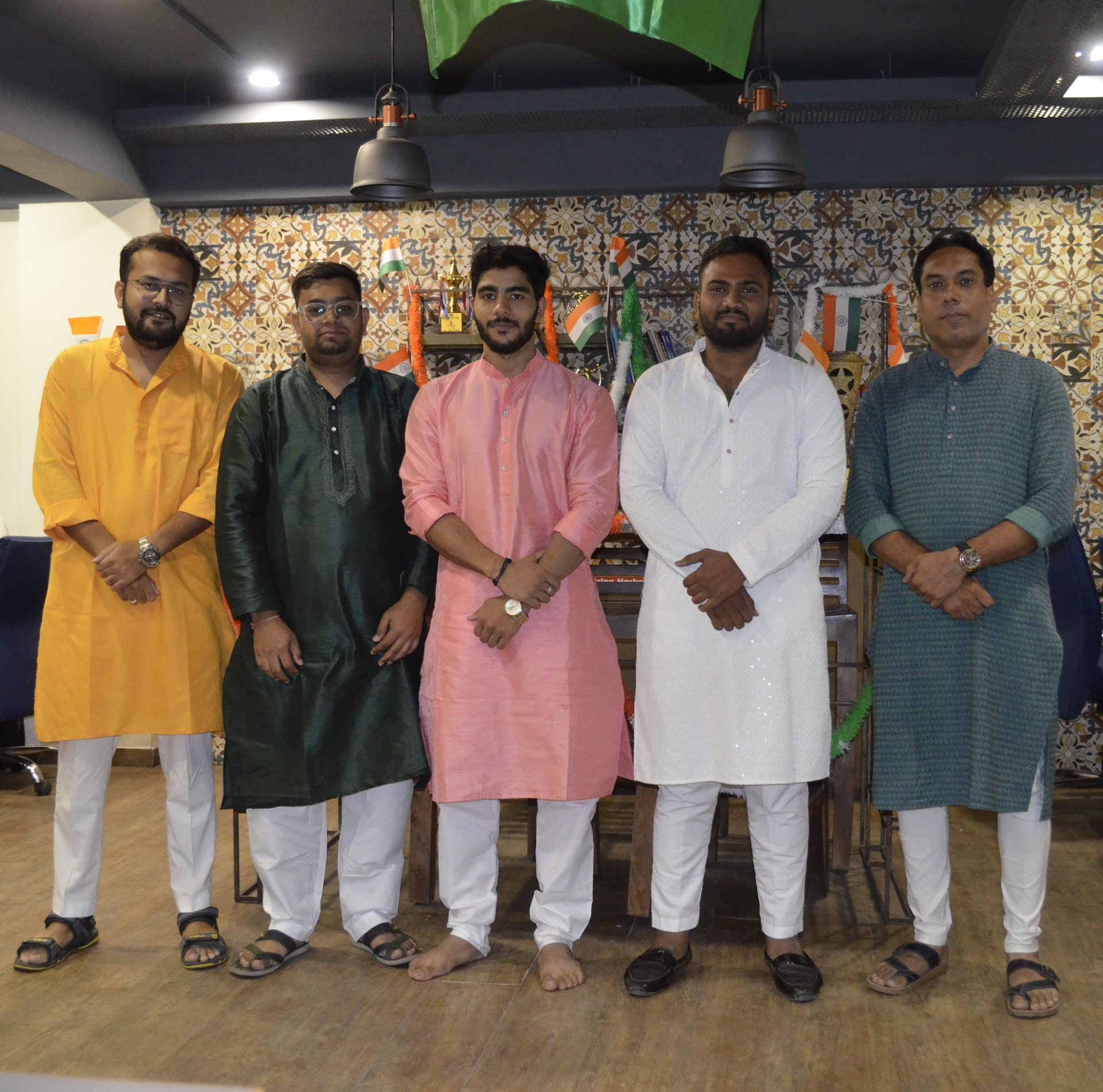 Men in tri-color theme traditional avatar