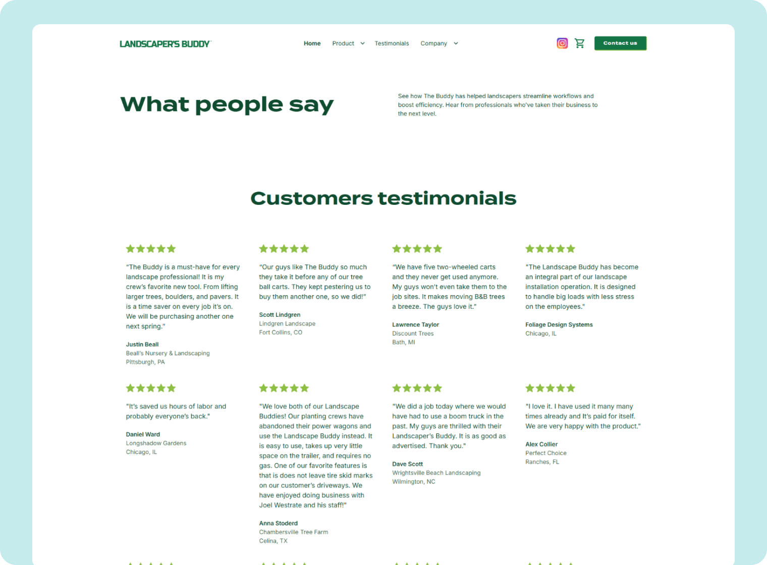 Customer Testimonials