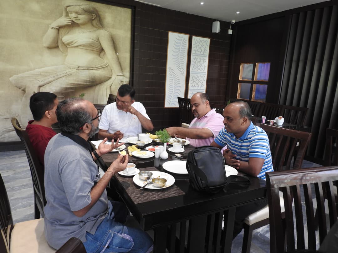 Seniors enjoying their time