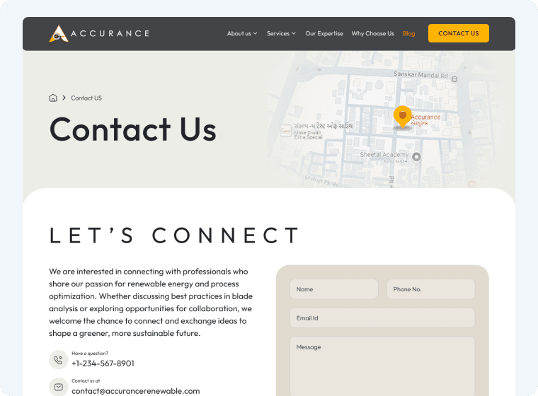 Contact page